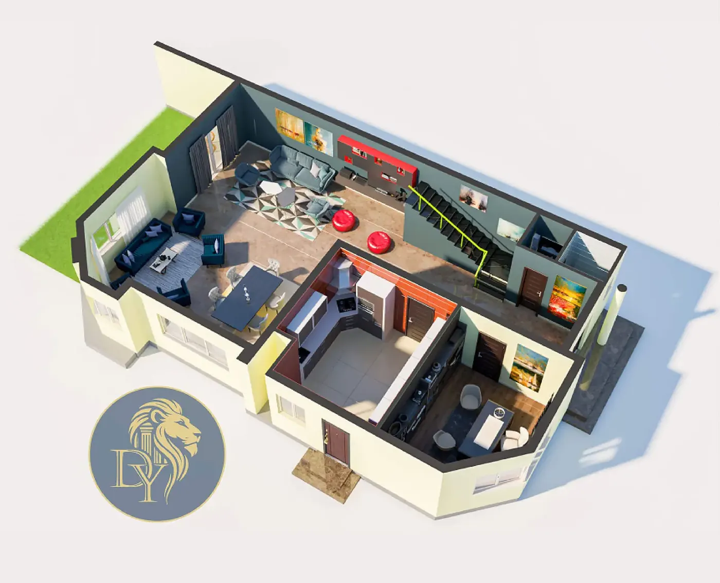 Digital Twin 3D interior architecture plan Lebanon by Dory Youness