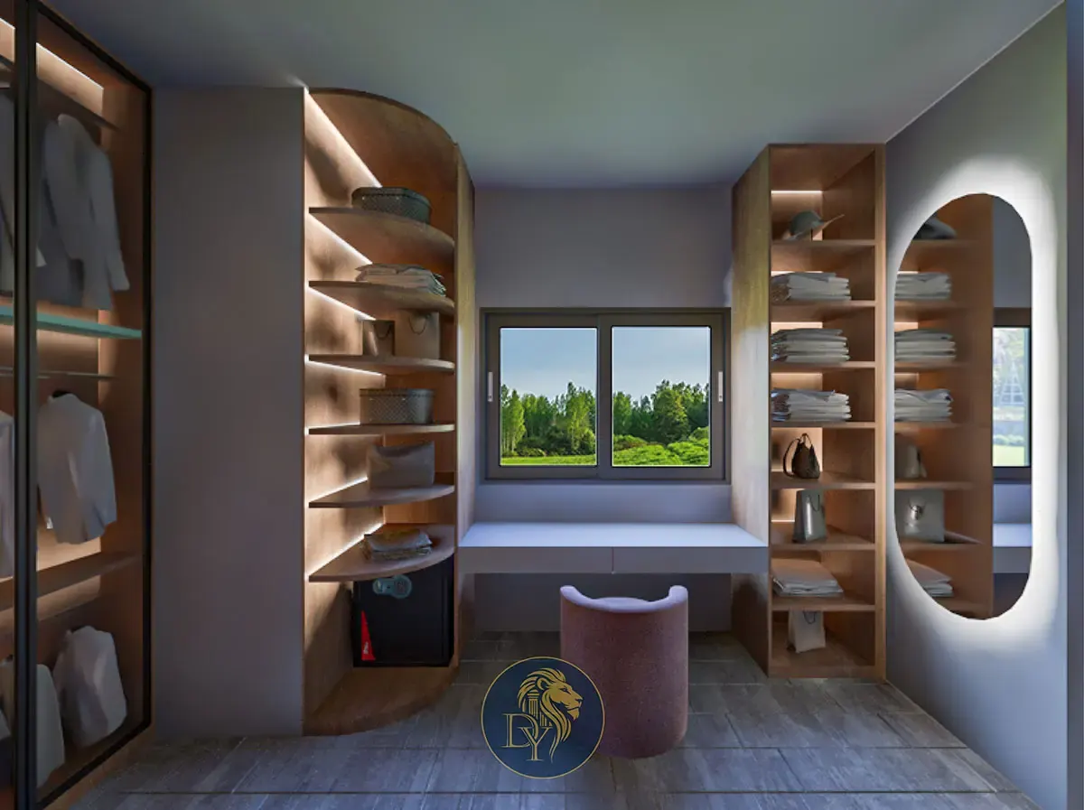 Custom luxury wardrobe and dressing suite interior design Lebanon