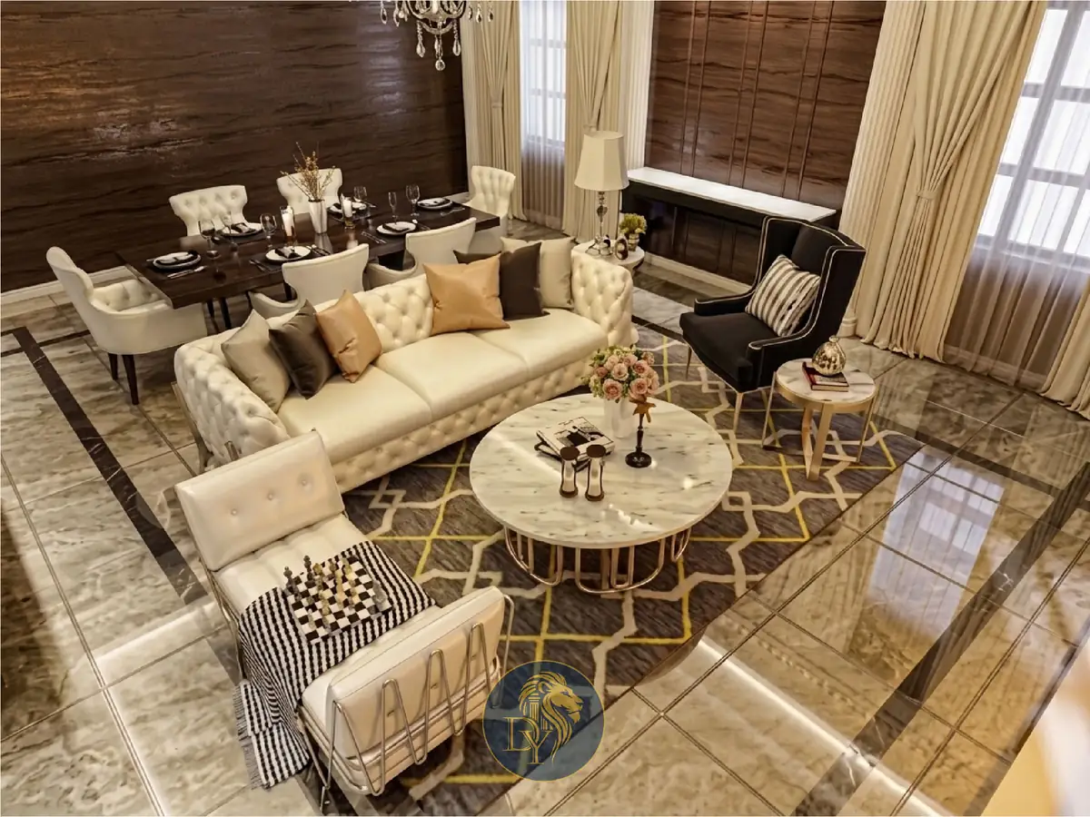 Classical salon and reception room interior design Lebanon